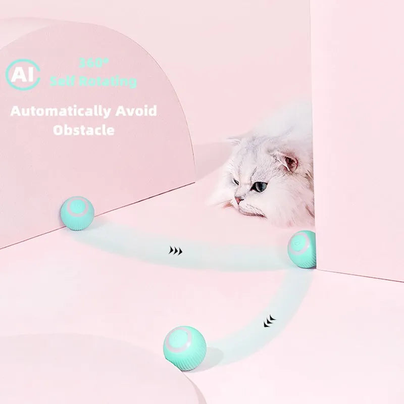 Smart Interactive Rolling Ball for Cats - Automatic Electronic Toy for Indoor Play