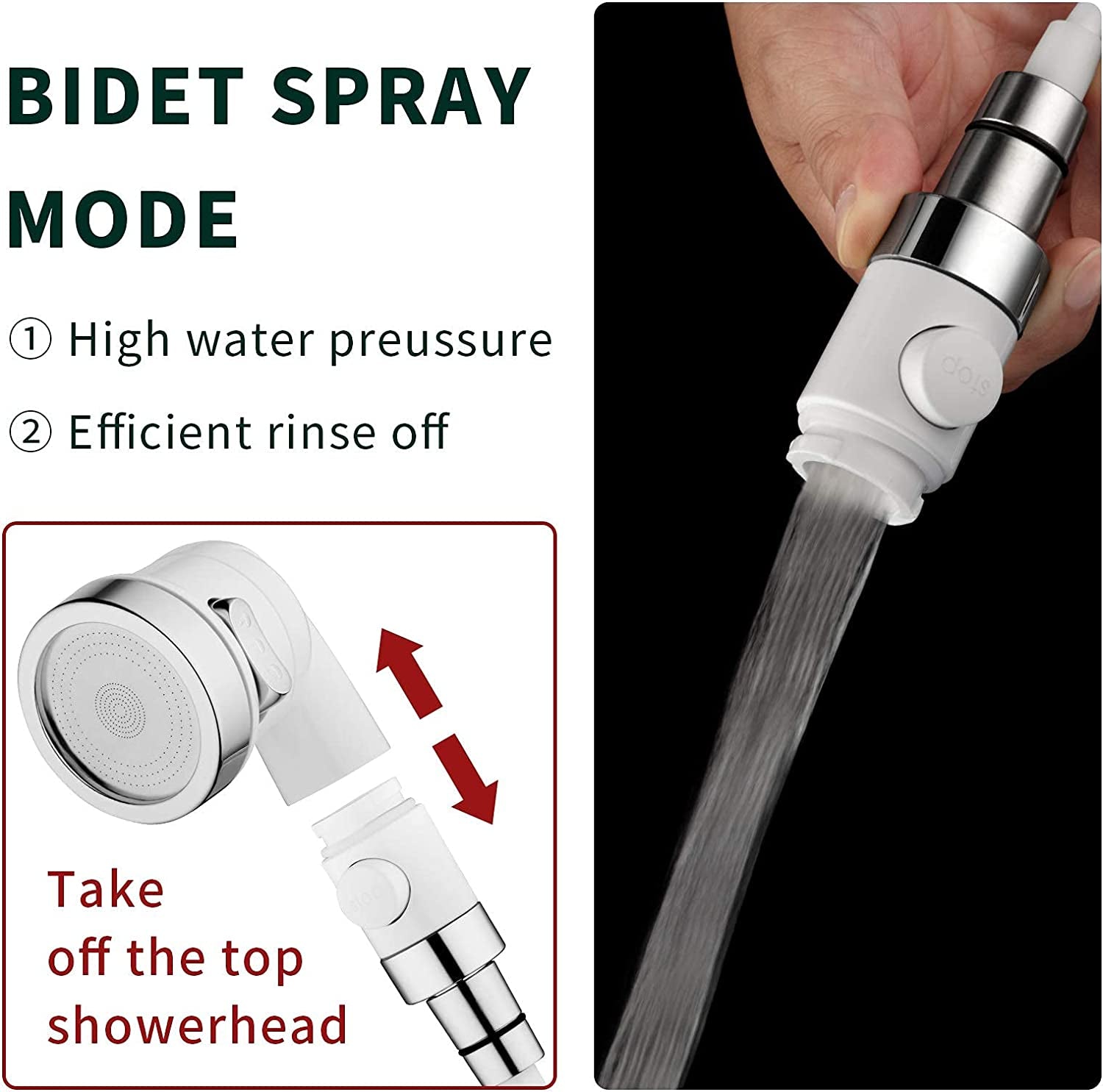 Sink Faucet Sprayer Attachment for Tub Faucets - Versatile Shower Head Set for Dog Bathing and Household Use in Laundry, Bathroom, and Kitchen