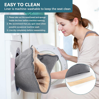 Small Dog Car Seat - Pet Travel Booster Seat with Safety Belt, Washable Double-Sided Cushion, and Storage Pocket (Small, Light Grey)