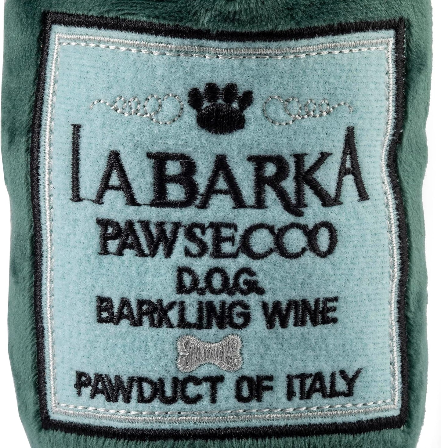 Labarka Pawsecco Plush Designer Dog Toys with Interactive Squeaker - Stimulating Pet Enrichment, Machine-Washable, and Safe for All Breeds, One Size